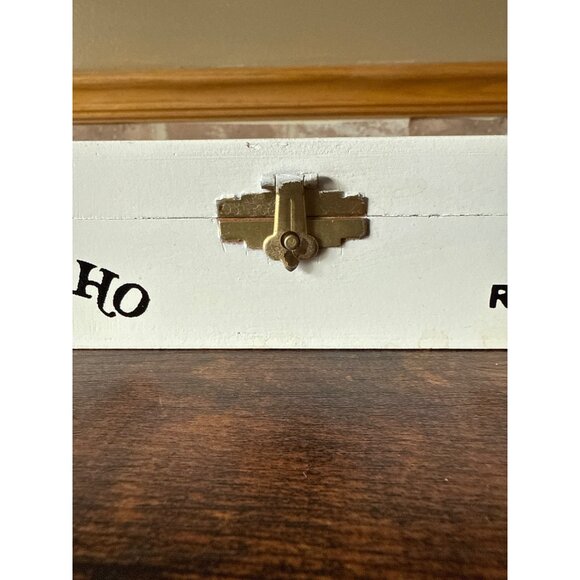 Jericho Hand Made Cigar Wooden Box With Metal Clasp For Storage - Picture 3 of 16